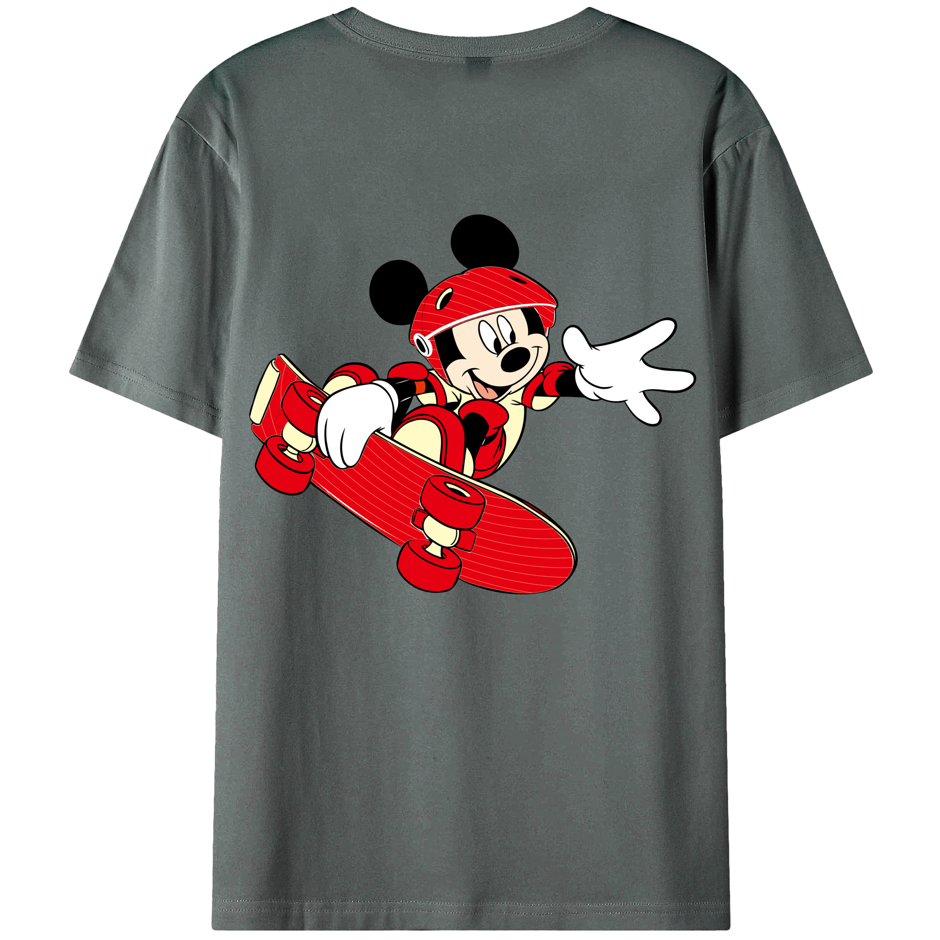 （画像用） ミッキーマウス Mickey Mouse 綿100％半袖Tシャツ（背面プリント）